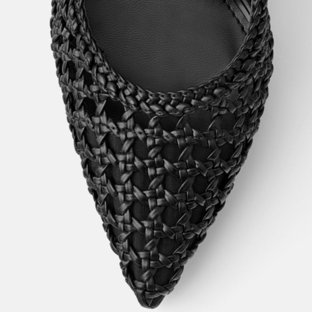 SALE 11/22 ONLY⚡️NWT Zara Black Braided Heels - Picture 5 of 5
